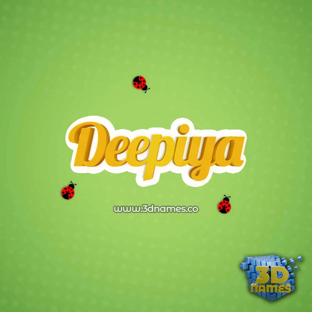 deepiya in Ladybugs style - 3D name wallpaper