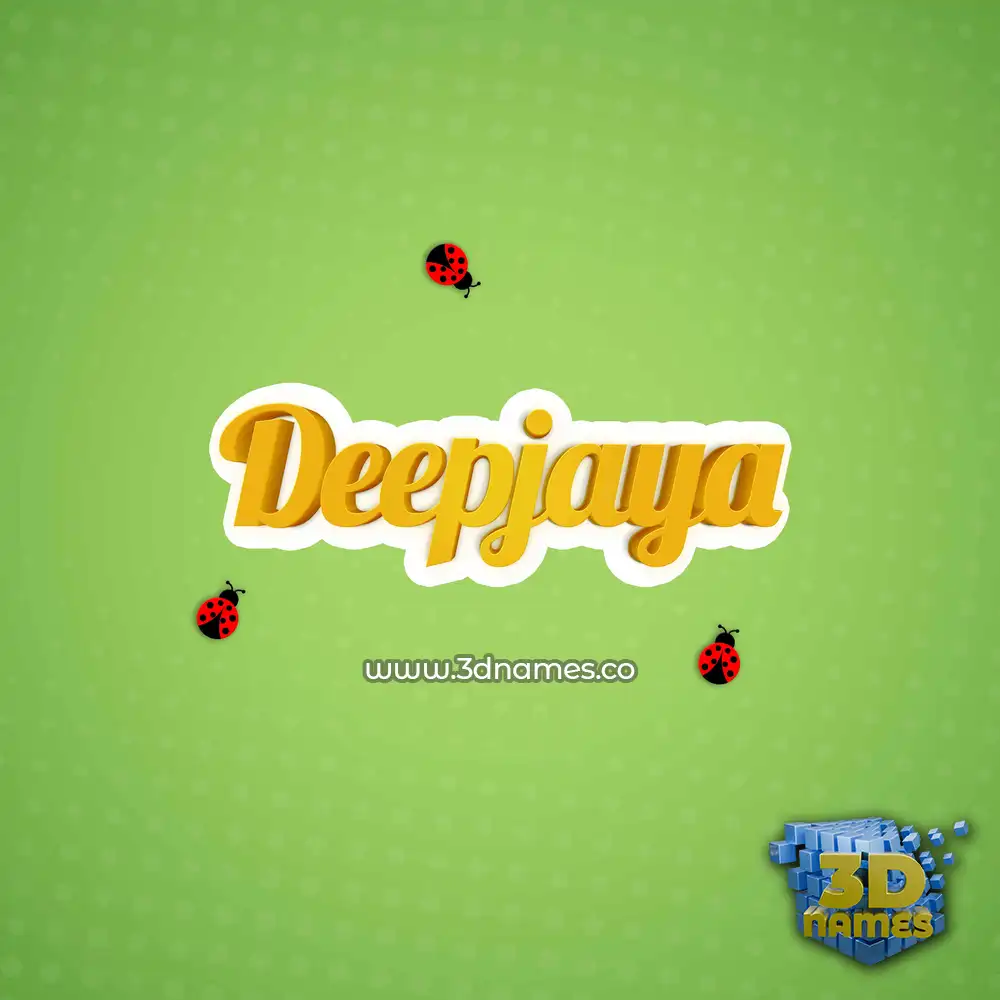 deepjaya in Ladybugs style - 3D name wallpaper