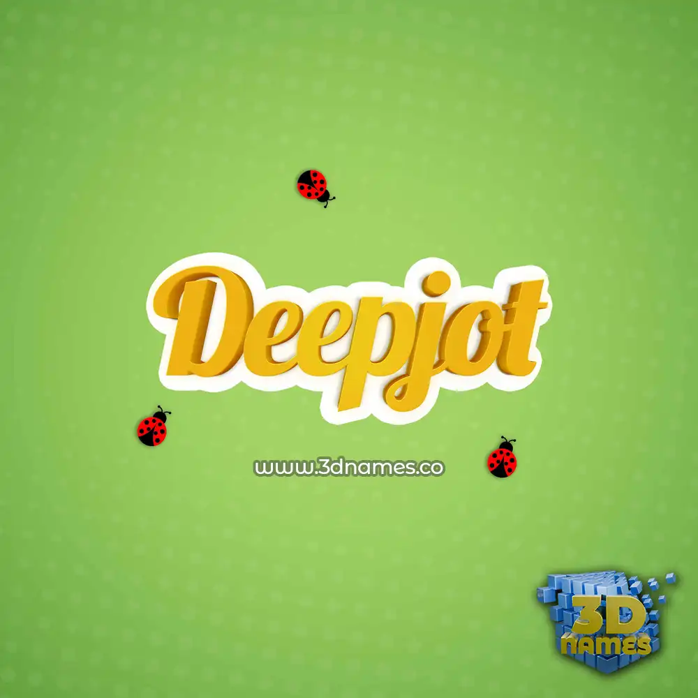 deepjot in Ladybugs style - 3D name wallpaper