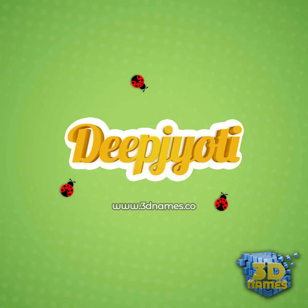 deepjyoti in Ladybugs style - 3D name wallpaper