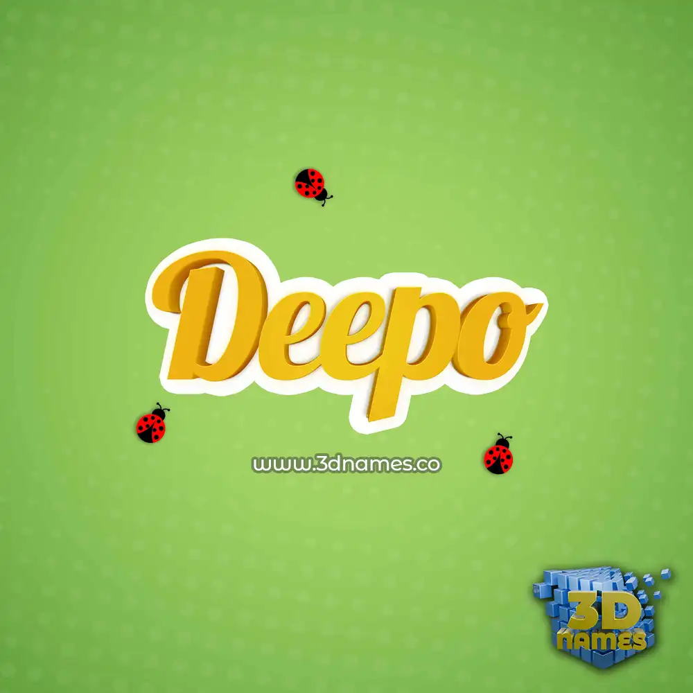 deepo in Ladybugs style - 3D name wallpaper