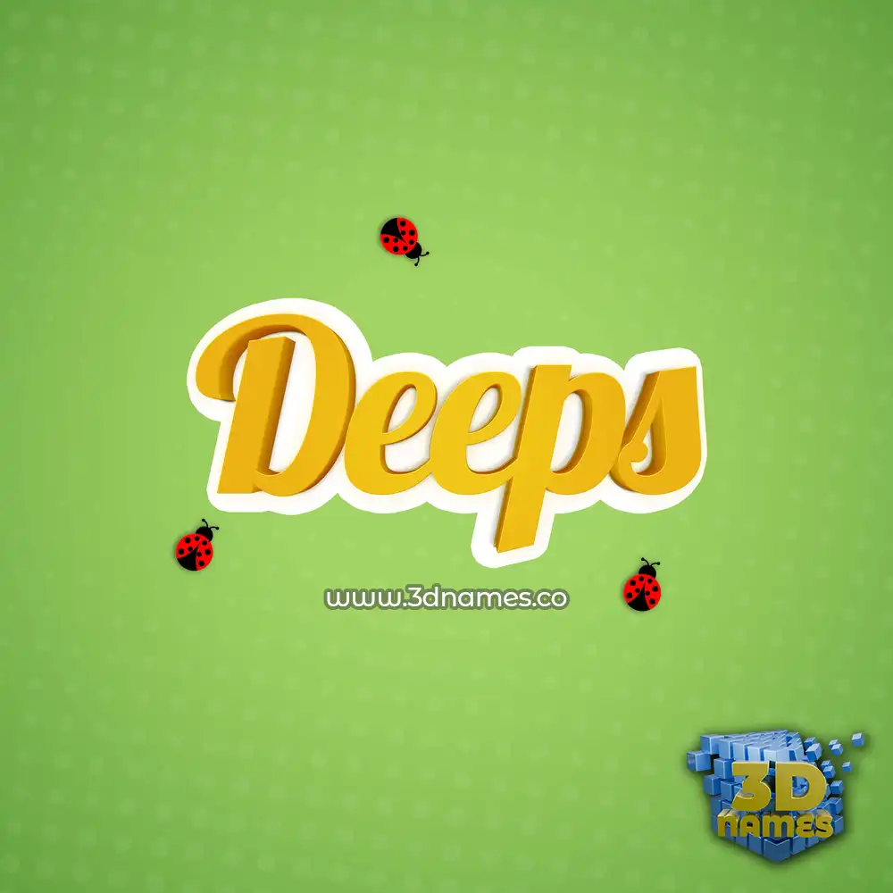 deeps in Ladybugs style - 3D name wallpaper