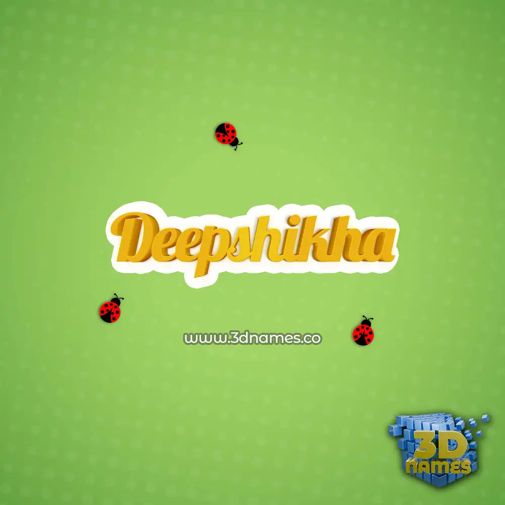 deepshikha in Ladybugs style - 3D name wallpaper