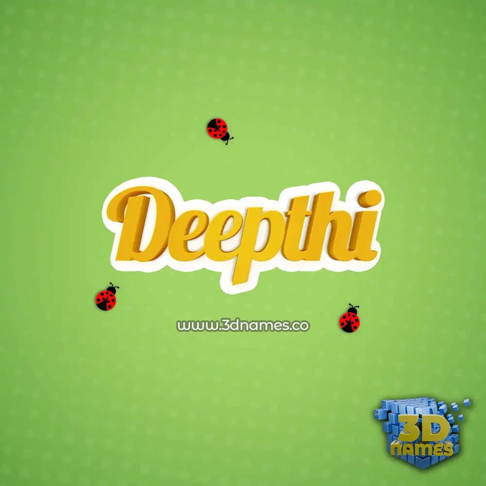 deepthi in Ladybugs style - 3D name wallpaper