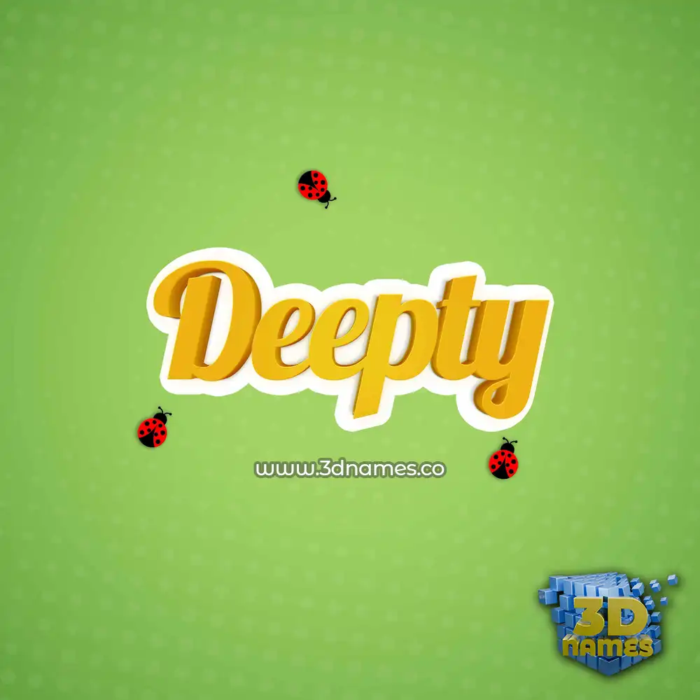 deepty in Ladybugs style - 3D name wallpaper