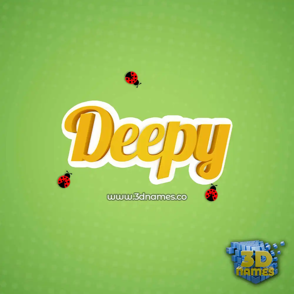 deepy in Ladybugs style - 3D name wallpaper