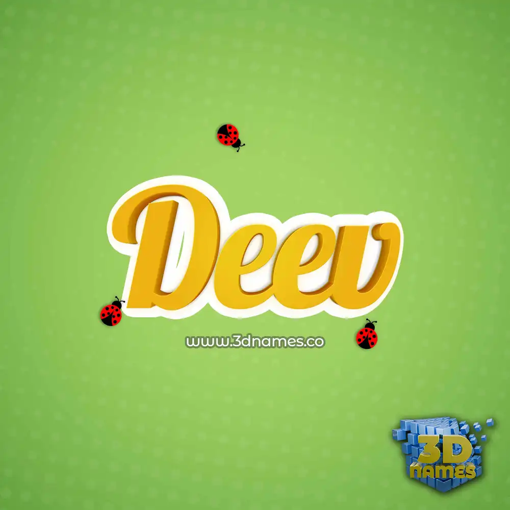 deev in Ladybugs style - 3D name wallpaper