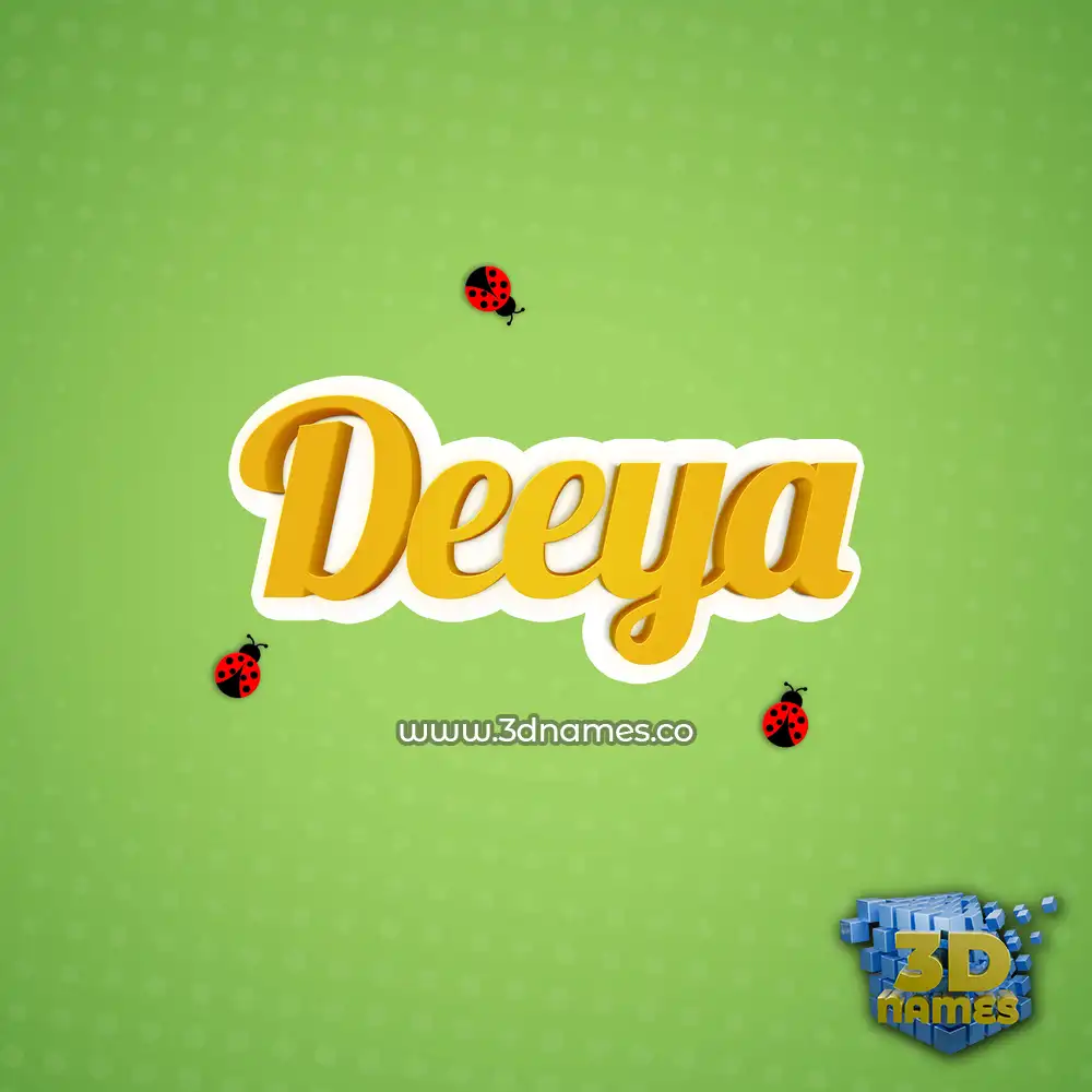 deeya in Ladybugs style - 3D name wallpaper