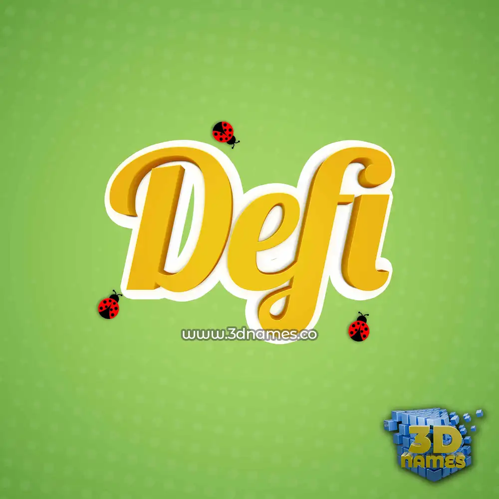 defi in Ladybugs style - 3D name wallpaper