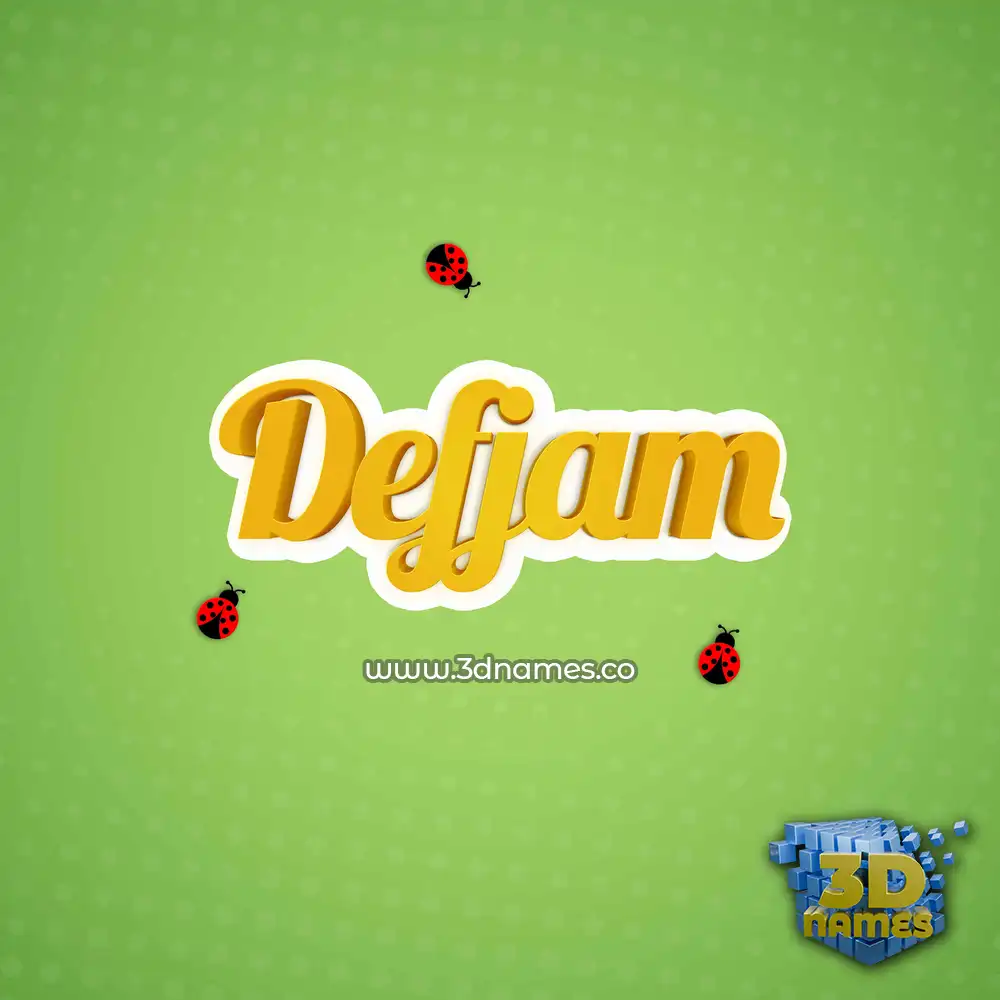 defjam in Ladybugs style - 3D name wallpaper