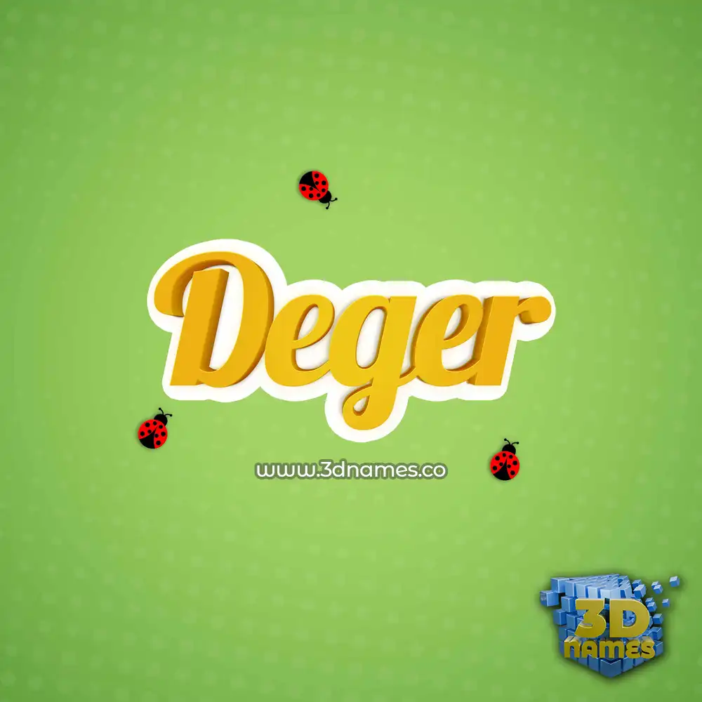deger in Ladybugs style - 3D name wallpaper