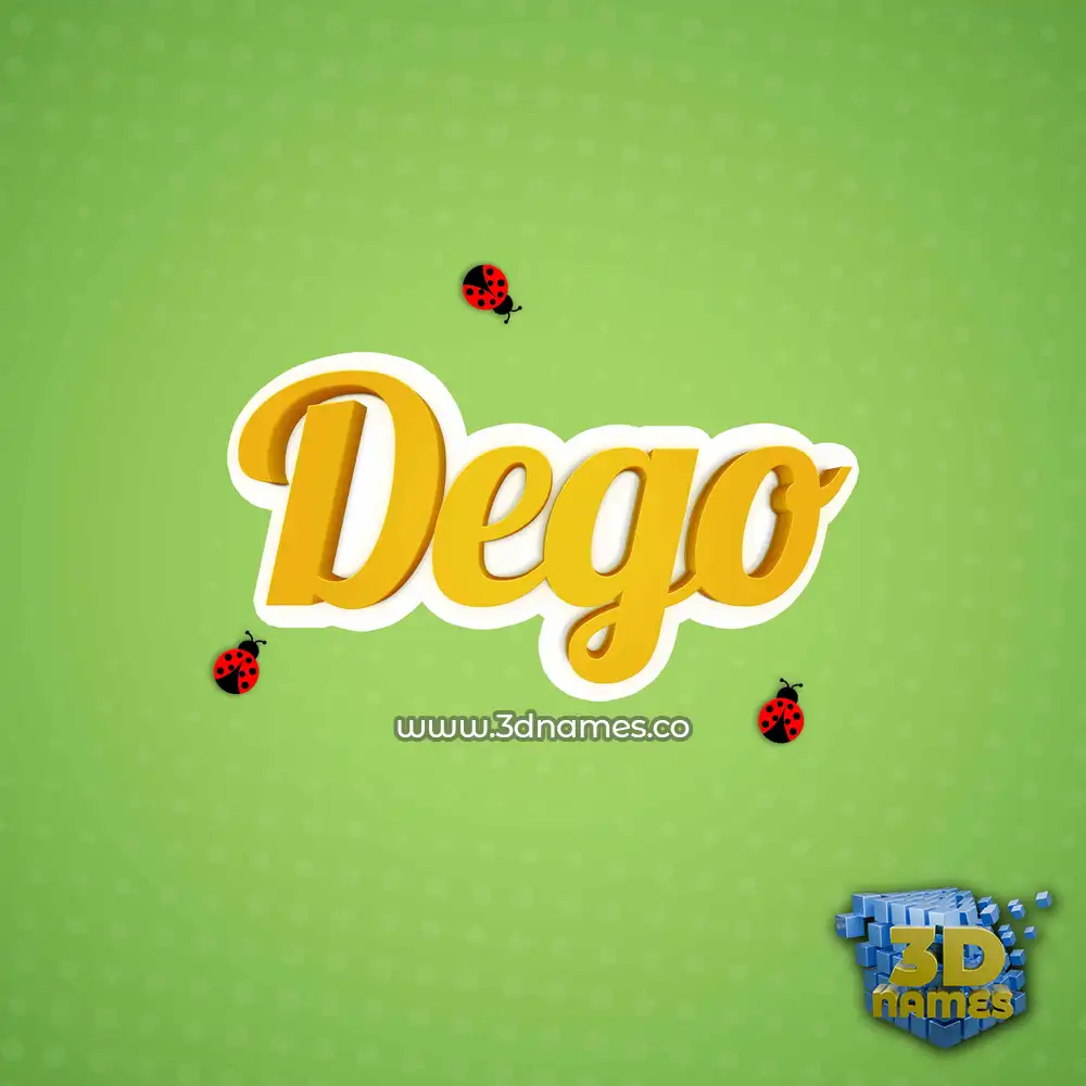dego in Ladybugs style - 3D name wallpaper