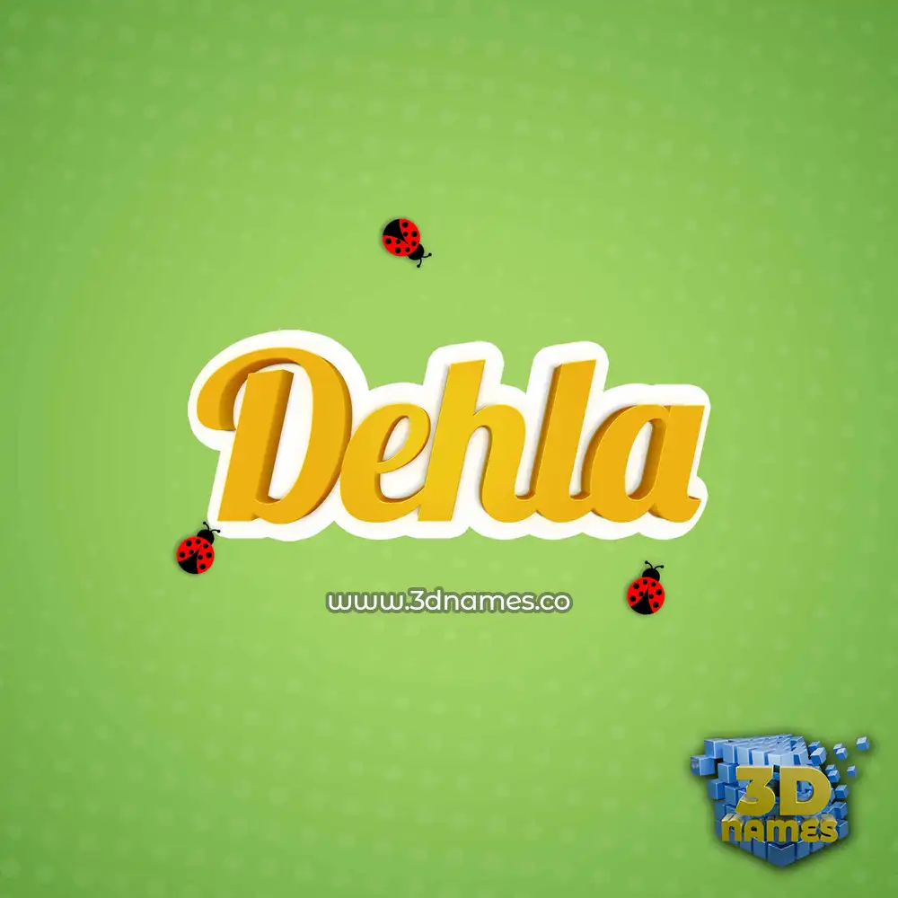 dehla in Ladybugs style - 3D name wallpaper