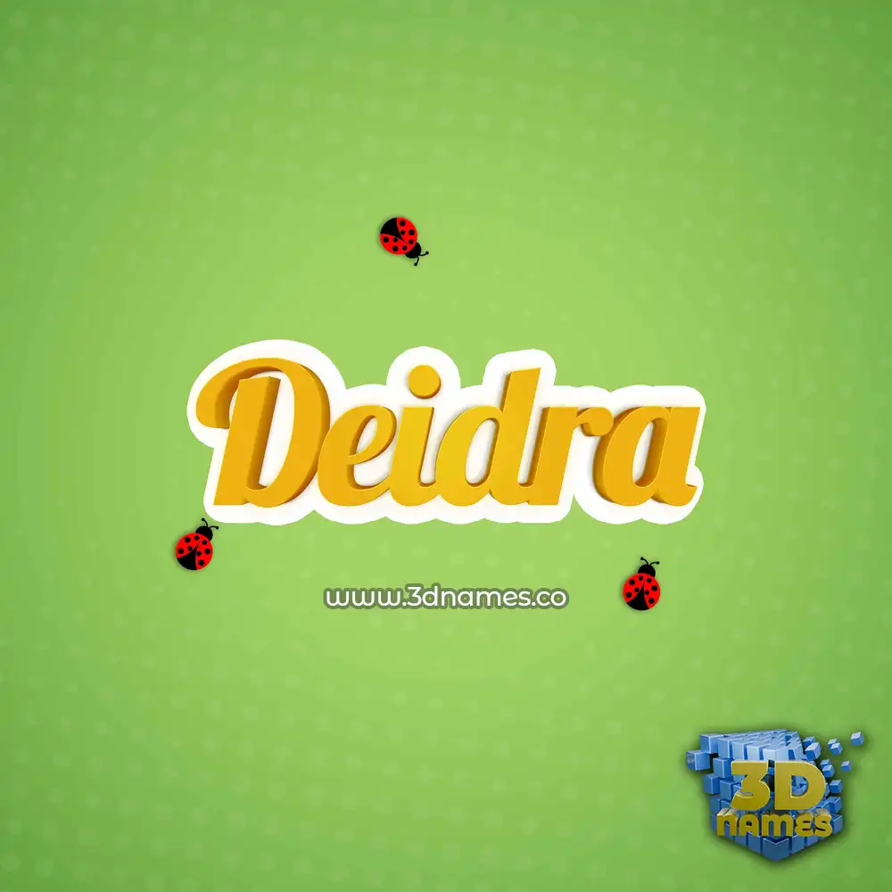deidra in Ladybugs style - 3D name wallpaper