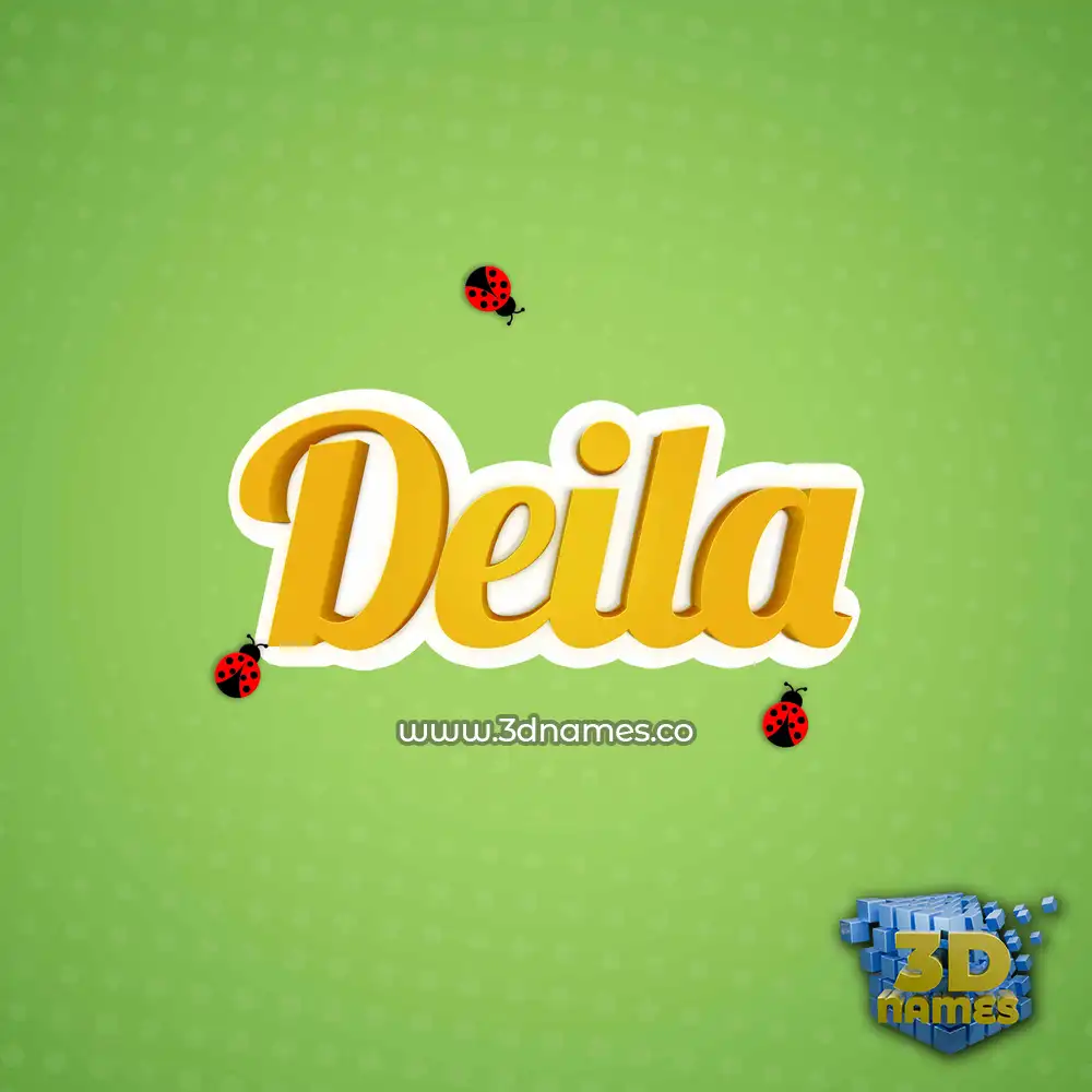 deila in Ladybugs style - 3D name wallpaper