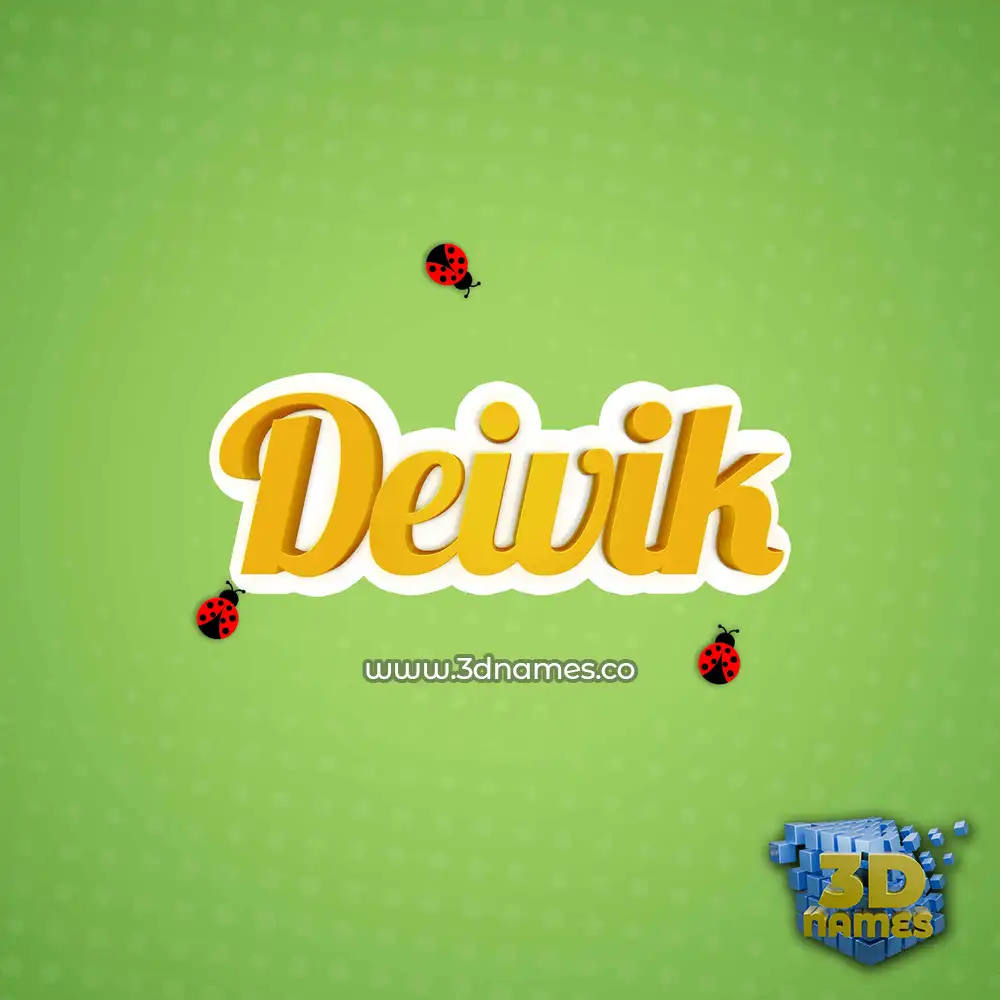 deivik in Ladybugs style - 3D name wallpaper