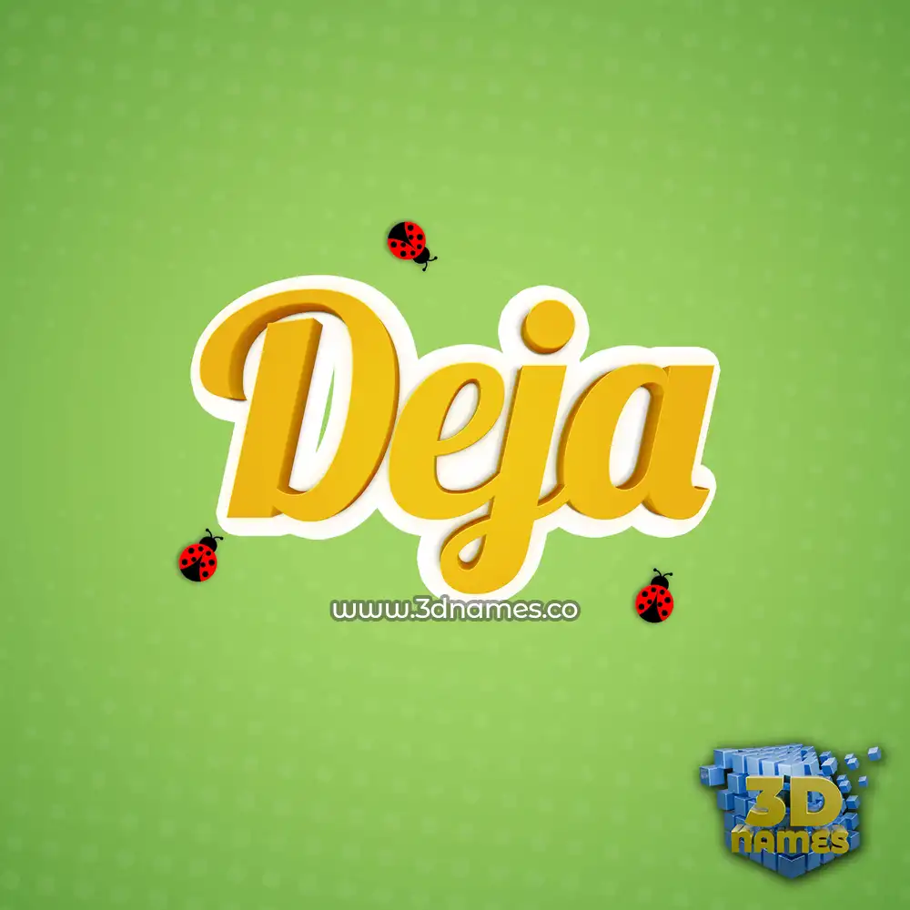 deja in Ladybugs style - 3D name wallpaper
