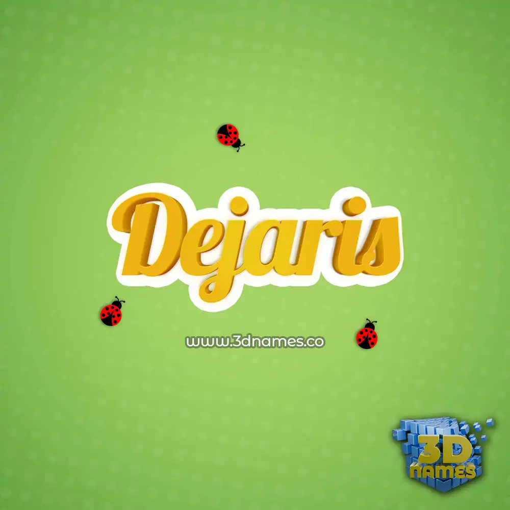 dejaris in Ladybugs style - 3D name wallpaper