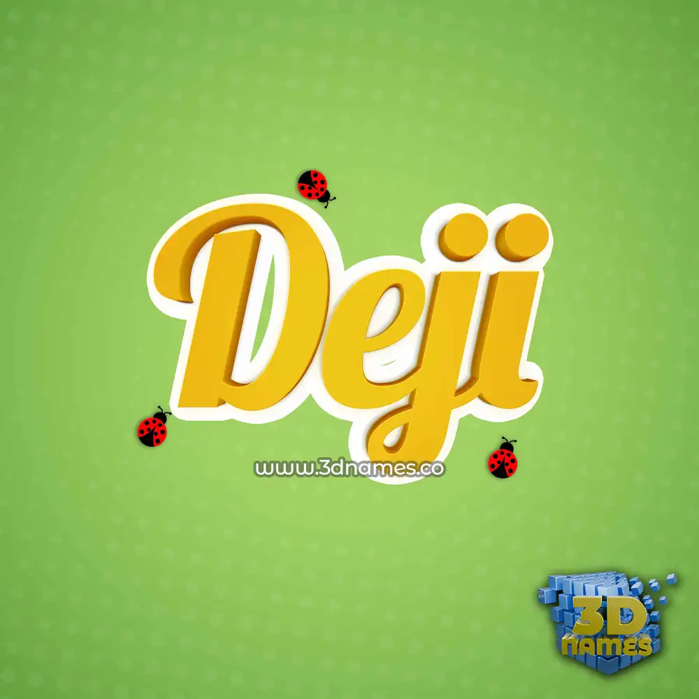 deji in Ladybugs style - 3D name wallpaper