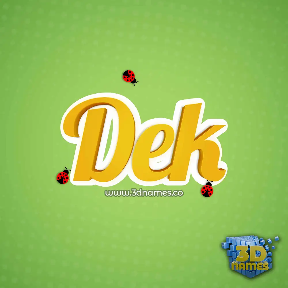 dek in Ladybugs style - 3D name wallpaper