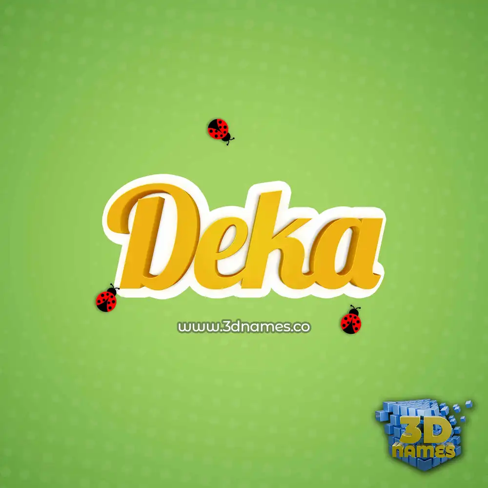 deka in Ladybugs style - 3D name wallpaper