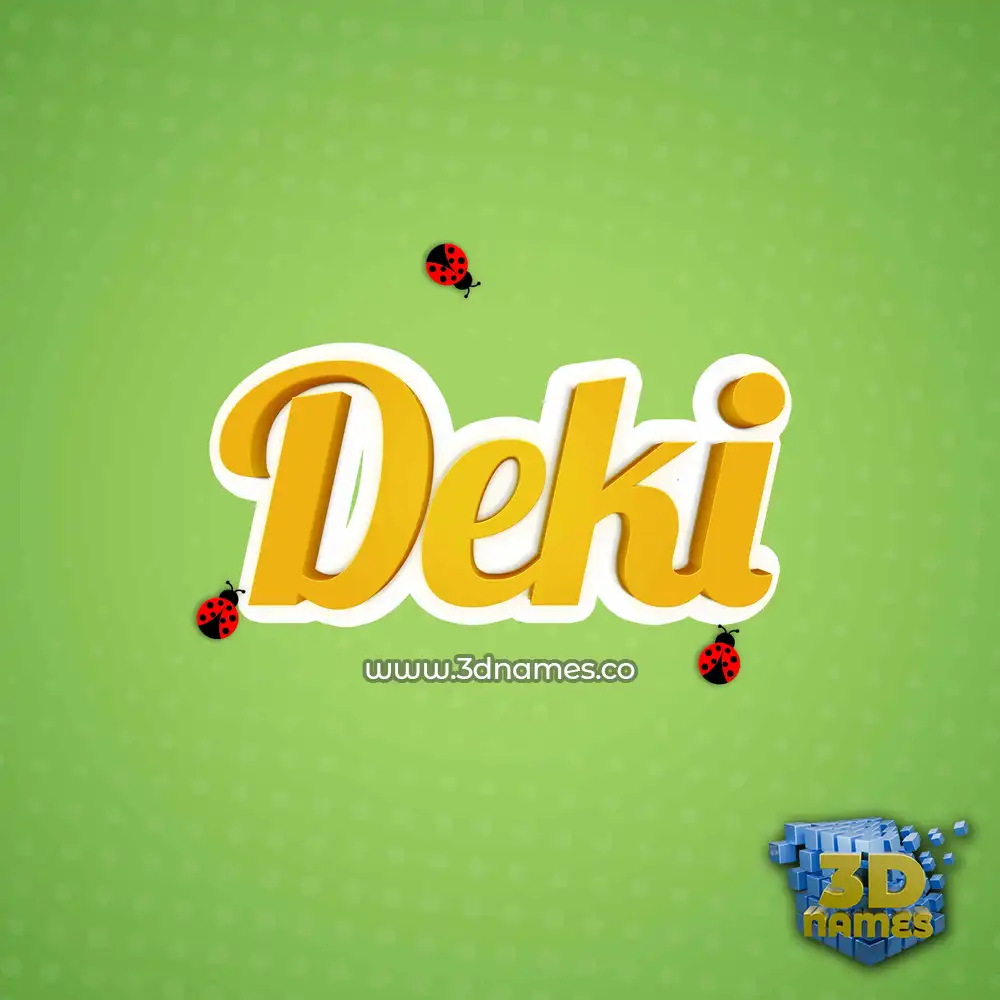 deki in Ladybugs style - 3D name wallpaper