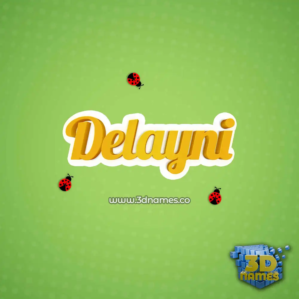 delayni in Ladybugs style - 3D name wallpaper