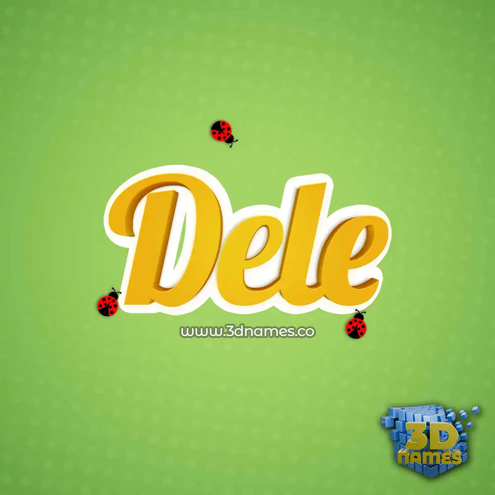 dele in Ladybugs style - 3D name wallpaper