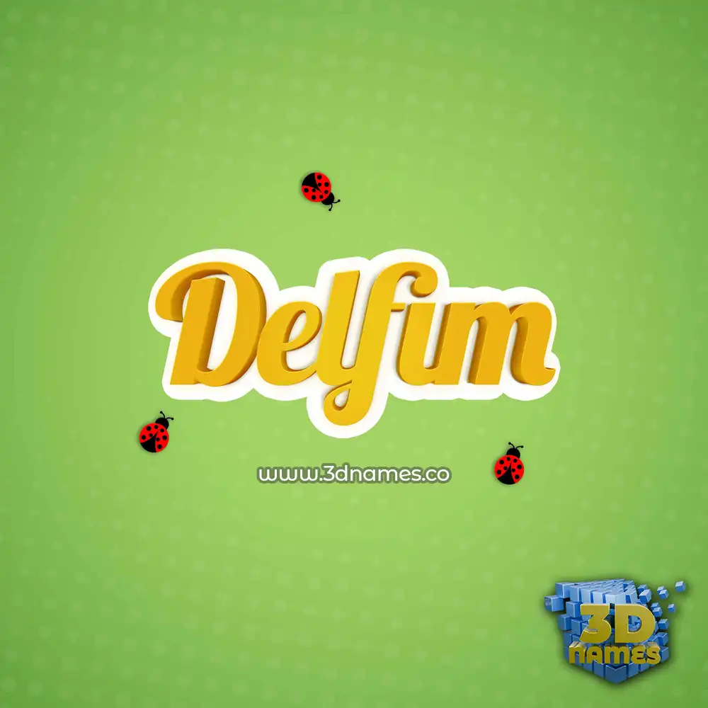 delfim in Ladybugs style - 3D name wallpaper