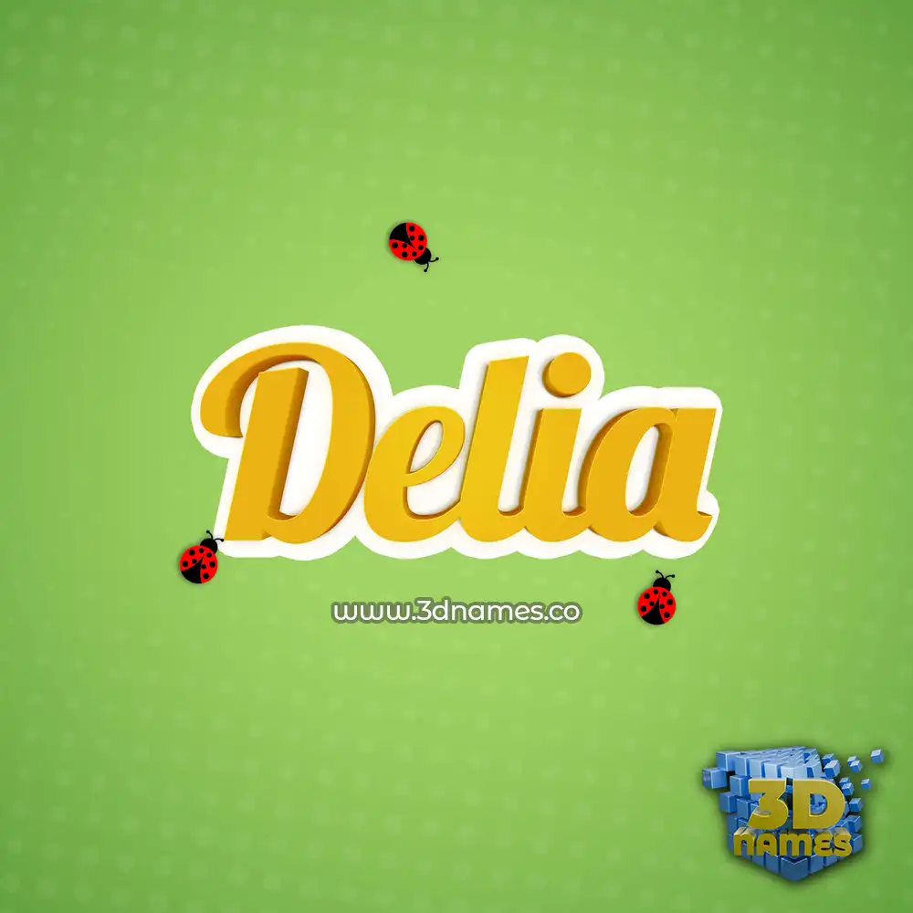 delia in Ladybugs style - 3D name wallpaper