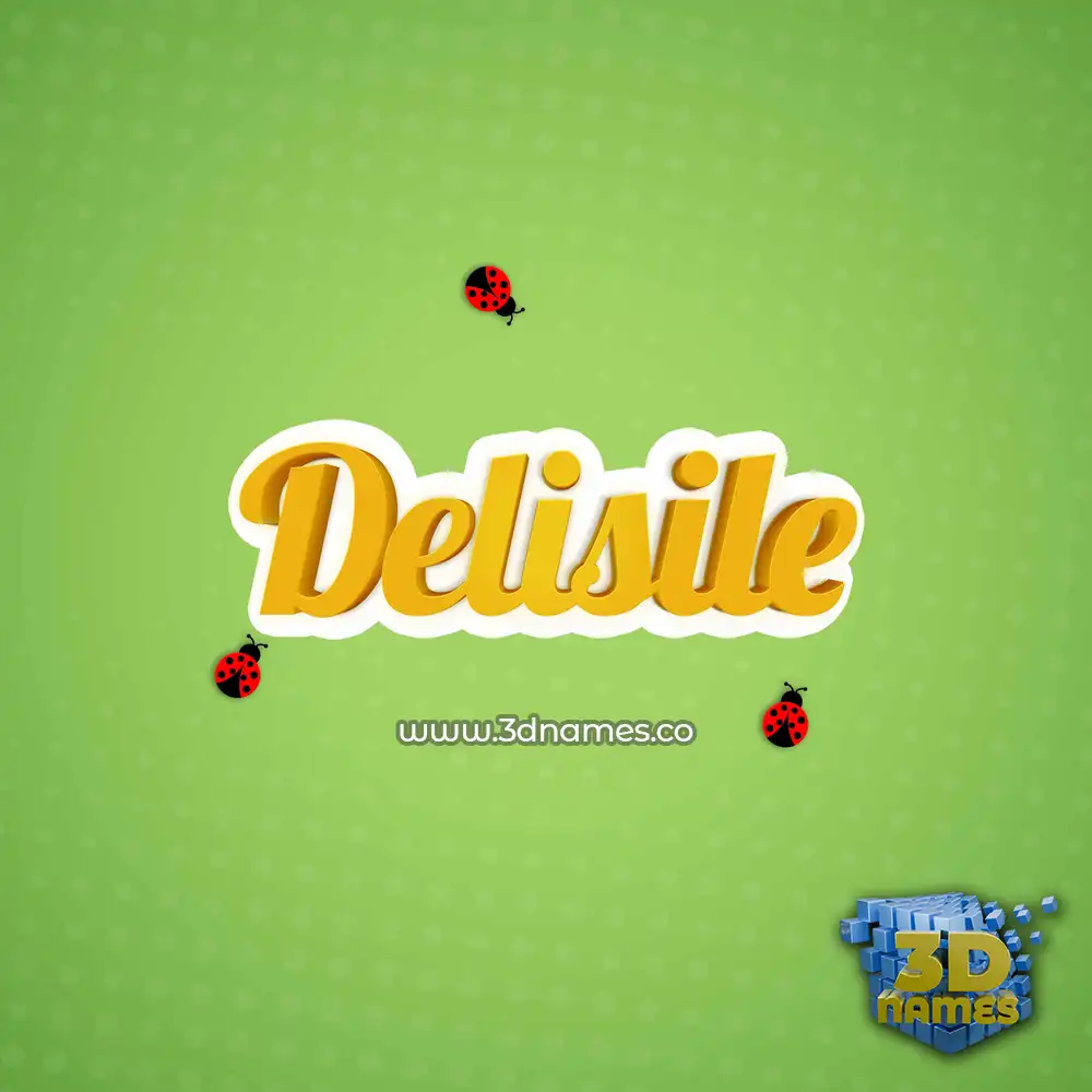 delisile in Ladybugs style - 3D name wallpaper
