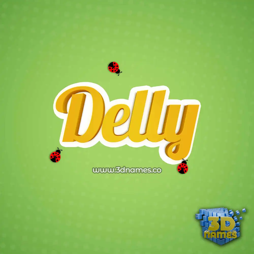 delly in Ladybugs style - 3D name wallpaper
