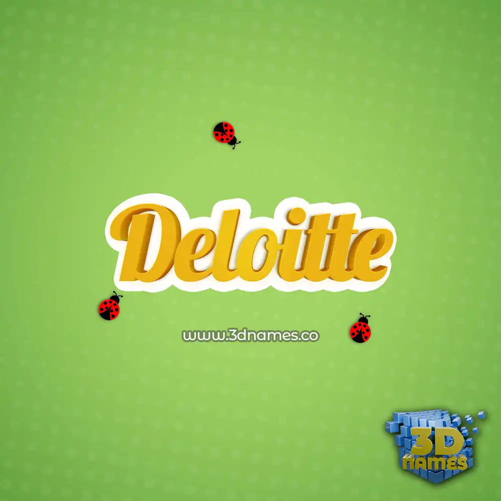 deloitte in Ladybugs style - 3D name wallpaper