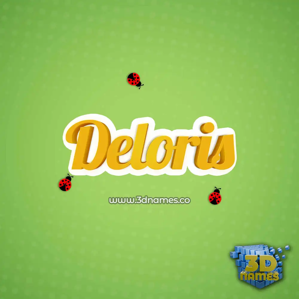deloris in Ladybugs style - 3D name wallpaper