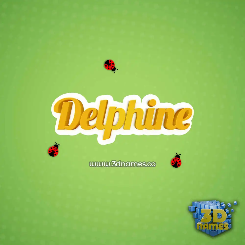 delphine in Ladybugs style - 3D name wallpaper