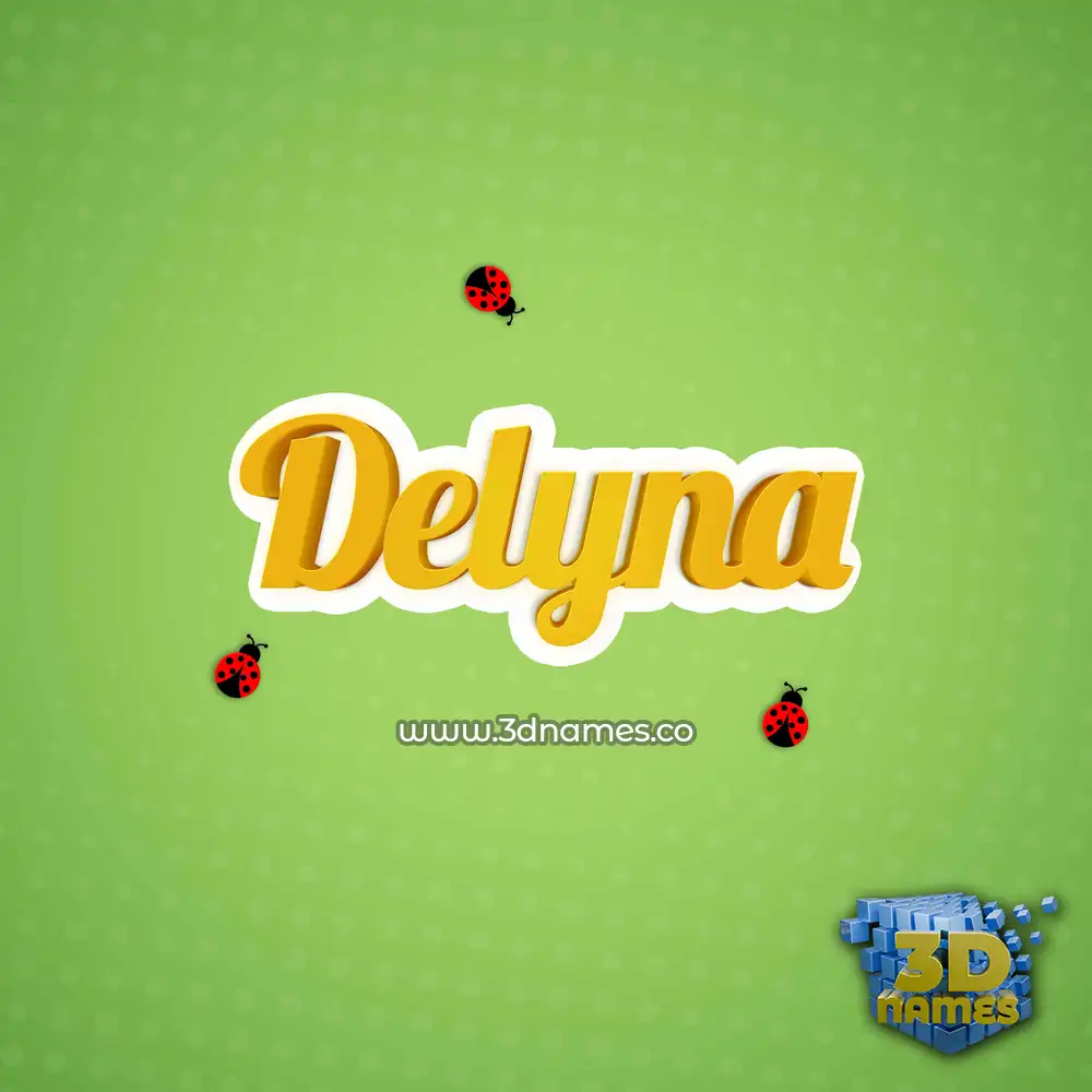 delyna in Ladybugs style - 3D name wallpaper