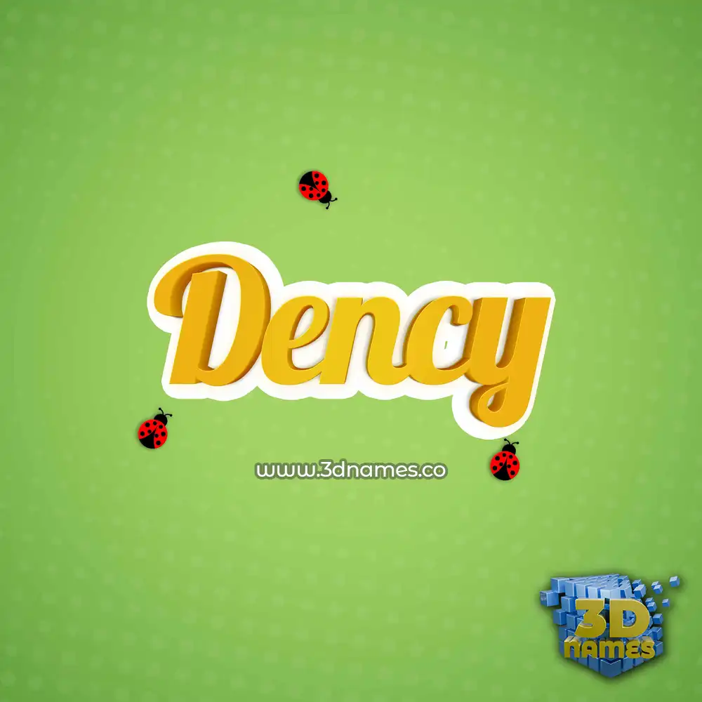 dency in Ladybugs style - 3D name wallpaper