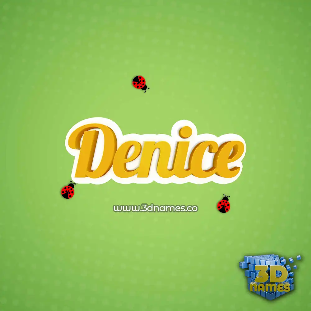 denice in Ladybugs style - 3D name wallpaper