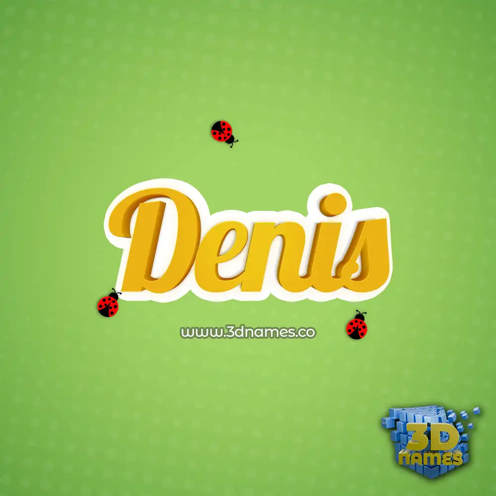 denis in Ladybugs style - 3D name wallpaper