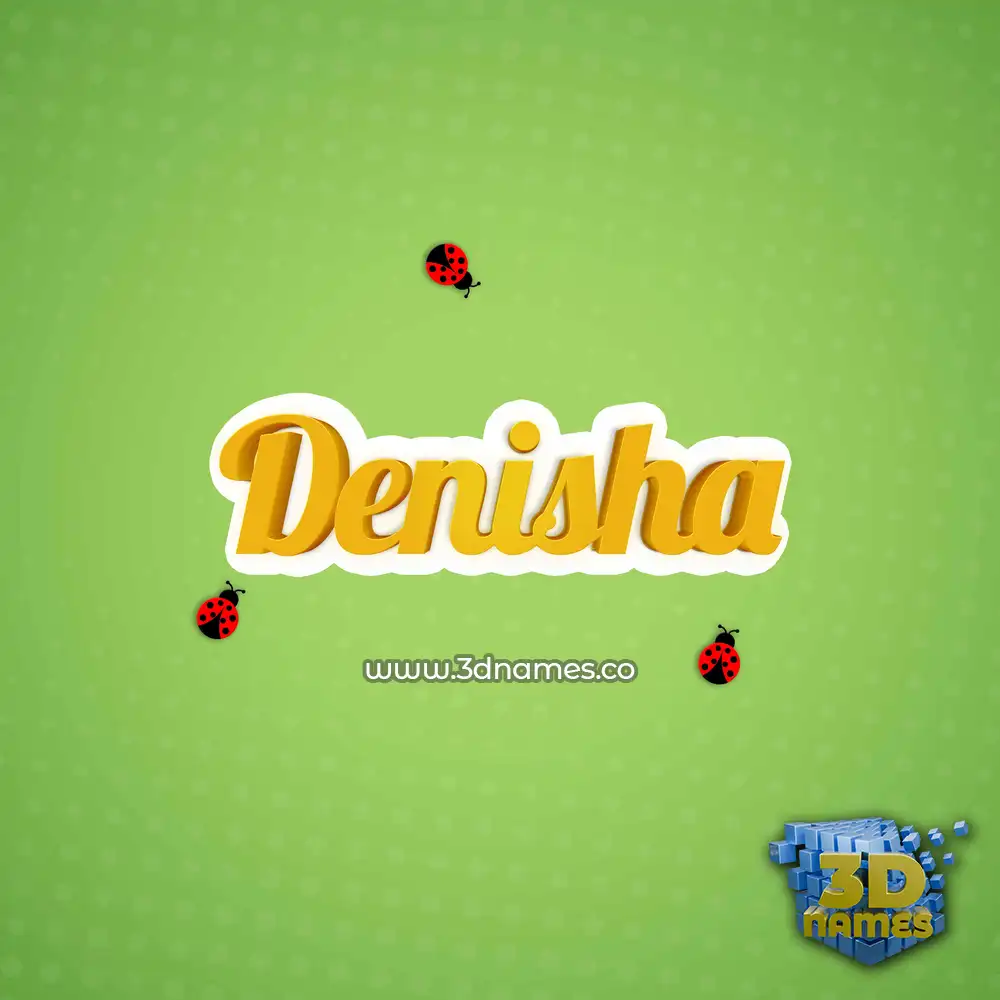 denisha in Ladybugs style - 3D name wallpaper