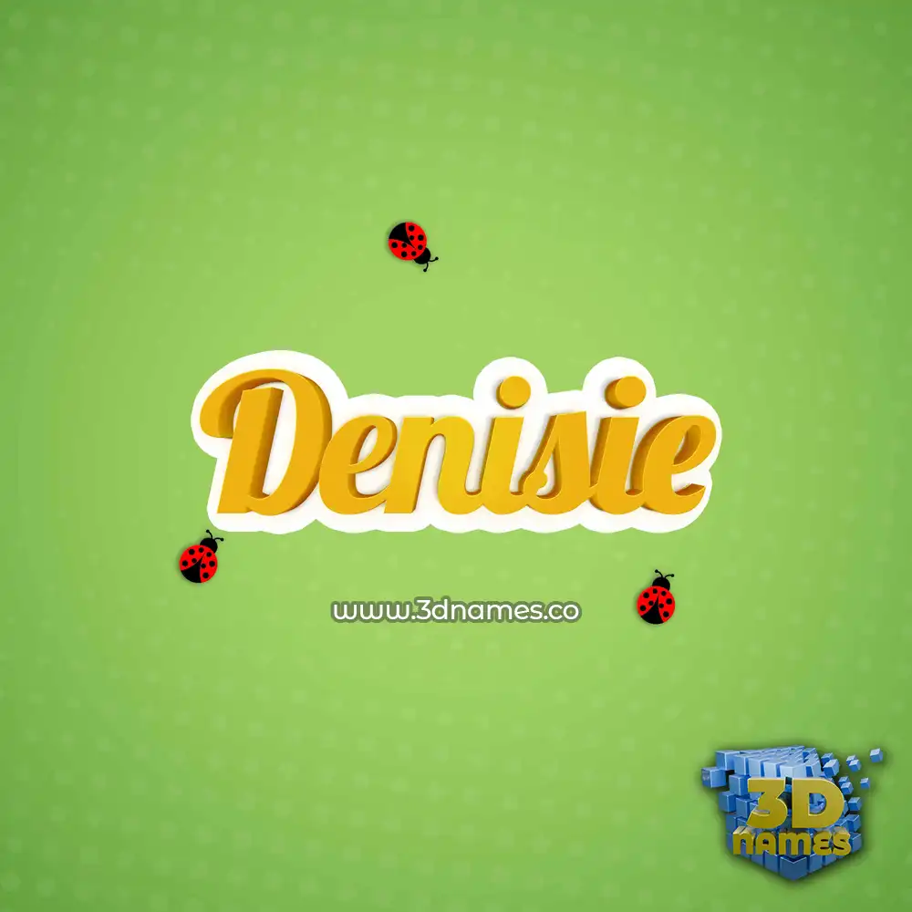 denisie in Ladybugs style - 3D name wallpaper