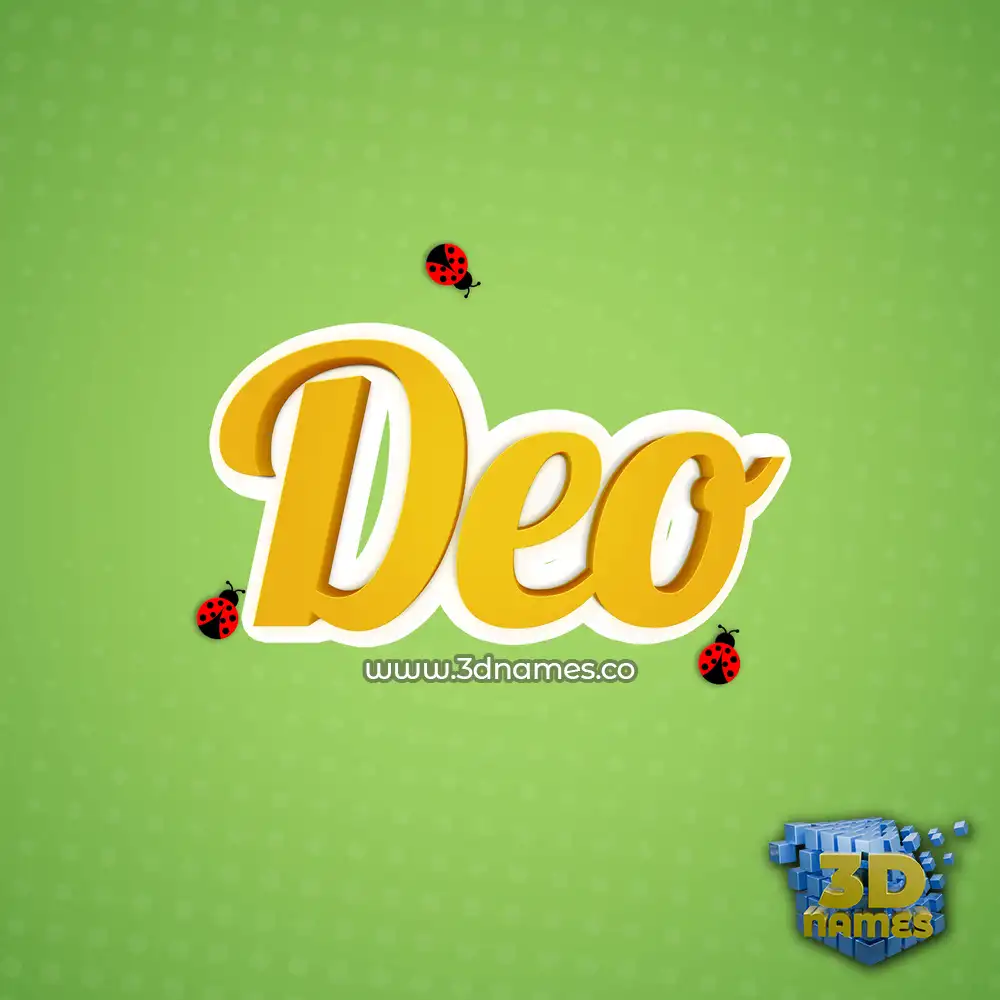 deo in Ladybugs style - 3D name wallpaper