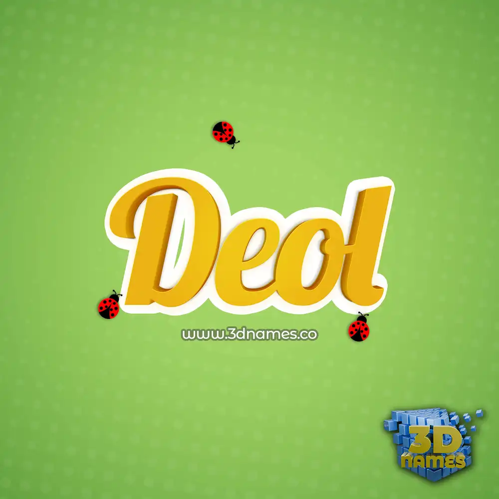 deol in Ladybugs style - 3D name wallpaper