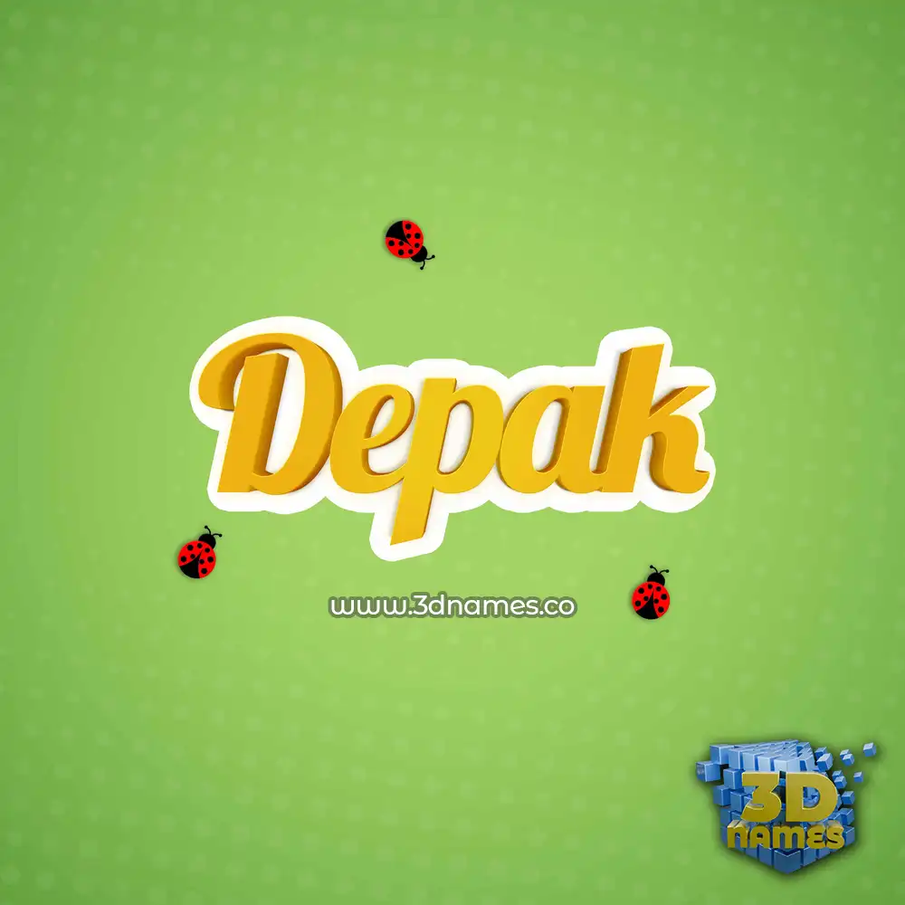depak in Ladybugs style - 3D name wallpaper