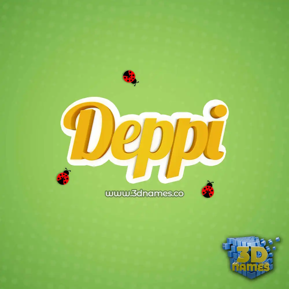 deppi in Ladybugs style - 3D name wallpaper
