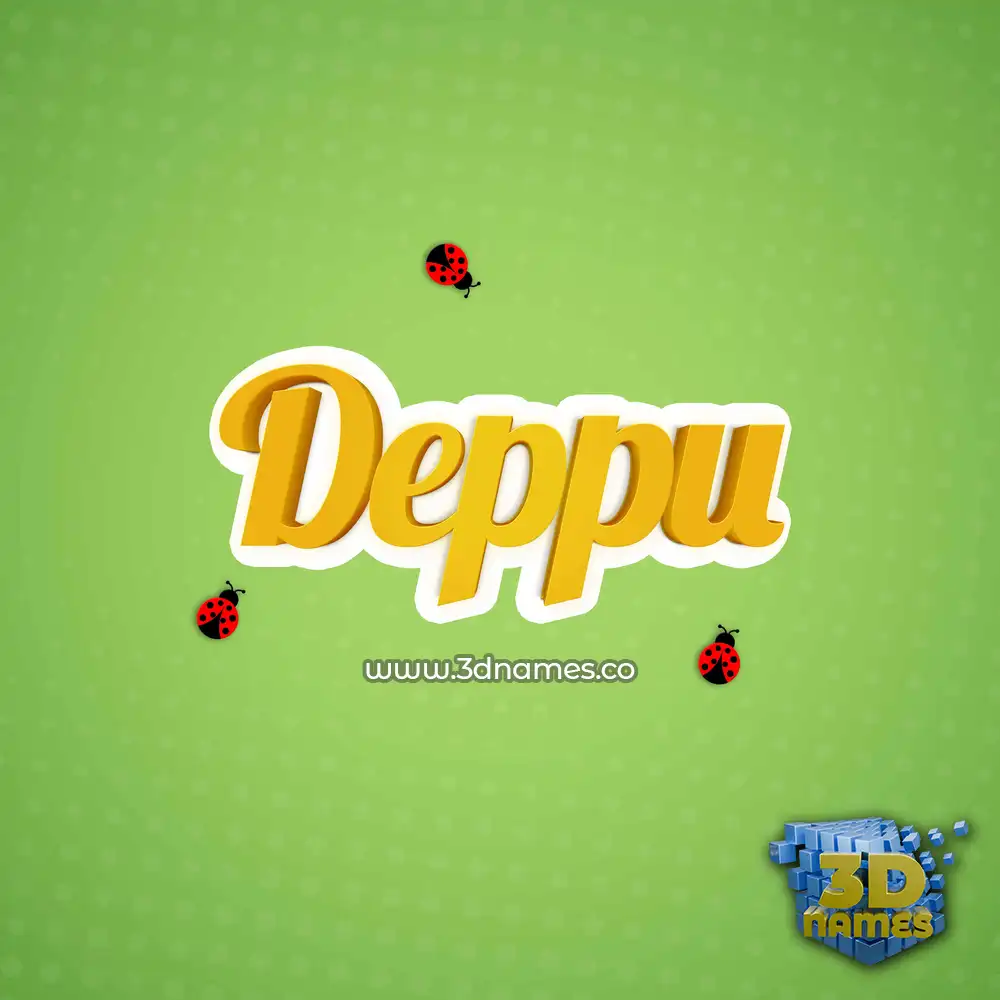 deppu in Ladybugs style - 3D name wallpaper