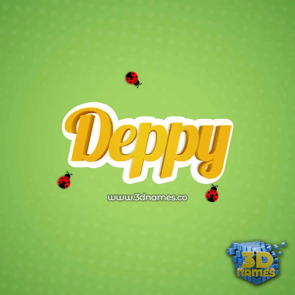 deppy in Ladybugs style - 3D name wallpaper