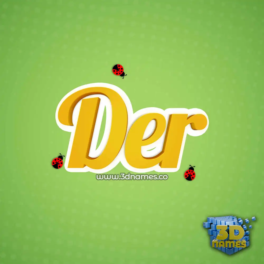 der in Ladybugs style - 3D name wallpaper