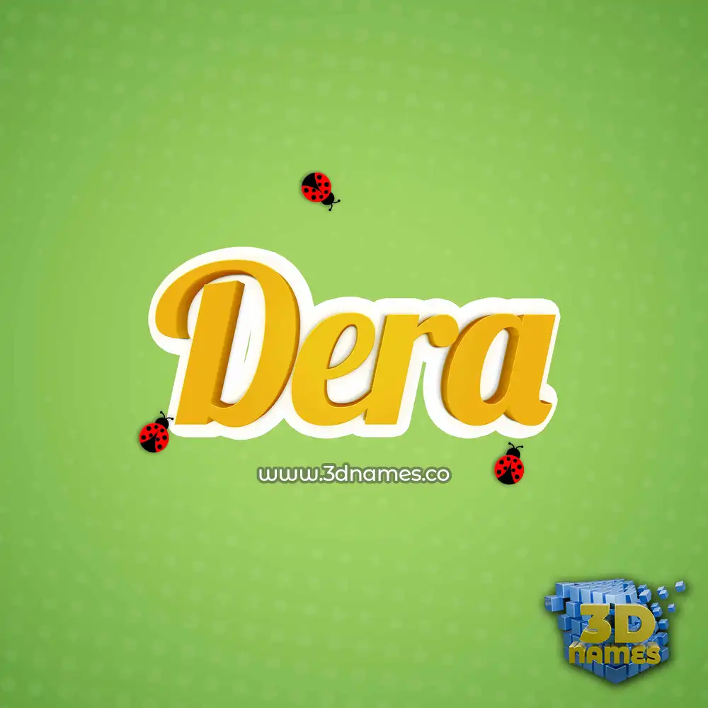 dera in Ladybugs style - 3D name wallpaper