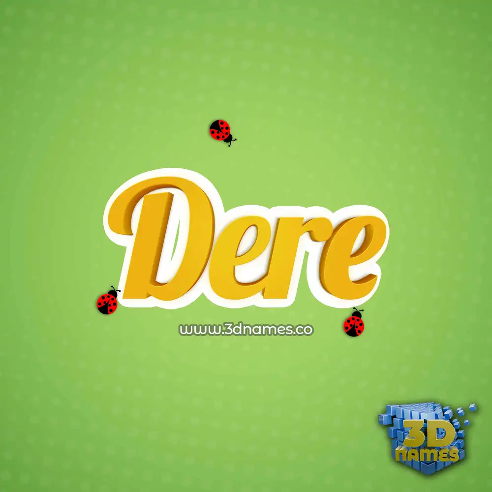dere in Ladybugs style - 3D name wallpaper